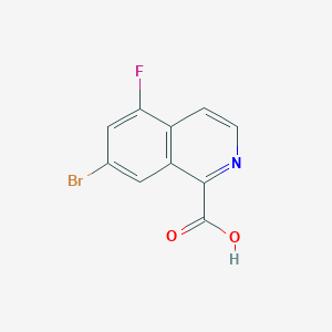 molecular formula C10H5BrFNO2 B13195158 7-Bromo-5-fluoroisoquinoline-1-carboxylic acid 