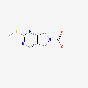 molecular formula C12H17N3O2S B1319519 Tert-butyl 2-(methylthio)-5H-pyrrolo[3,4-D]pyrimidine-6(7H)-carboxylate CAS No. 365996-86-7
