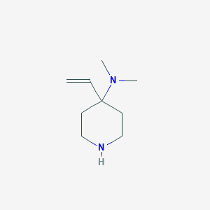 molecular formula C9H18N2 B13195241 4-Ethenyl-N,N-dimethylpiperidin-4-amine 