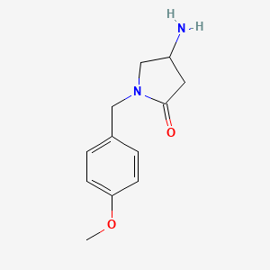 molecular formula C12H16N2O2 B1319530 4-Amino-1-(4-methoxybenzyl)pyrrolidin-2-one CAS No. 1114823-61-8