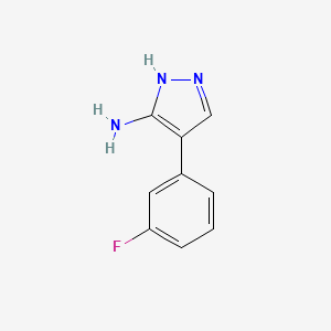 molecular formula C9H8FN3 B1319532 4-(3-Fluorophenyl)-1H-pyrazol-3-amine CAS No. 301373-68-2