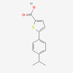 molecular formula C14H14O2S B1319538 5-(4-异丙基苯基)噻吩-2-羧酸 CAS No. 943115-91-1