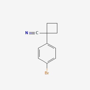 molecular formula C11H10BrN B1319539 1-(4-Bromophenyl)cyclobutanecarbonitrile CAS No. 485828-58-8