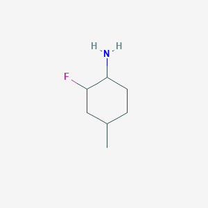 molecular formula C7H14FN B13195423 2-Fluoro-4-methylcyclohexan-1-amine 