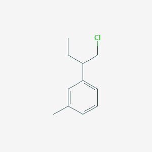 molecular formula C11H15Cl B13195496 1-(1-Chlorobutan-2-yl)-3-methylbenzene 