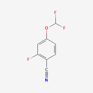 molecular formula C8H4F3NO B1319553 4-(Difluoromethoxy)-2-fluorobenzonitrile CAS No. 1017779-49-5