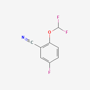 molecular formula C8H4F3NO B1319554 2-(二氟甲氧基)-5-氟苯甲腈 CAS No. 1017778-48-1