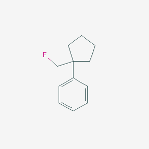 molecular formula C12H15F B13195548 [1-(Fluoromethyl)cyclopentyl]benzene 