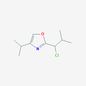 molecular formula C10H16ClNO B13195564 2-(1-Chloro-2-methylpropyl)-4-(propan-2-yl)-1,3-oxazole 
