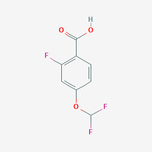 molecular formula C8H5F3O3 B1319558 4-(Difluoromethoxy)-2-fluorobenzoic acid CAS No. 1017779-52-0