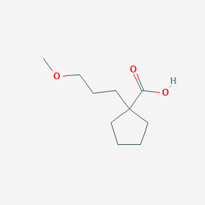 molecular formula C10H18O3 B13195593 1-(3-Methoxypropyl)cyclopentane-1-carboxylic acid 