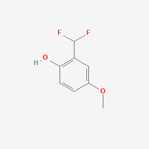 molecular formula C8H8F2O2 B13195607 2-(Difluoromethyl)-4-methoxyphenol 