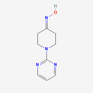 molecular formula C9H12N4O B13195618 N-[1-(Pyrimidin-2-yl)piperidin-4-ylidene]hydroxylamine 