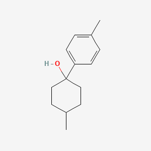 molecular formula C14H20O B13195622 4-Methyl-1-(4-methylphenyl)cyclohexan-1-ol CAS No. 4366-69-2