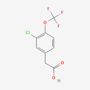 molecular formula C9H6ClF3O3 B1319565 3-Chloro-4-(trifluoromethoxy)phenylacetic acid CAS No. 1017779-77-9