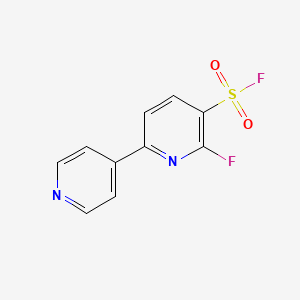 molecular formula C10H6F2N2O2S B13195716 2-Fluoro-6-(pyridin-4-yl)pyridine-3-sulfonyl fluoride 