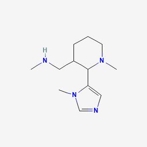 molecular formula C12H22N4 B13195734 methyl({[1-methyl-2-(1-methyl-1H-imidazol-5-yl)piperidin-3-yl]methyl})amine 