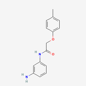 molecular formula C15H16N2O2 B1319577 N-(3-Aminophenyl)-2-(4-methylphenoxy)acetamide CAS No. 1016512-71-2