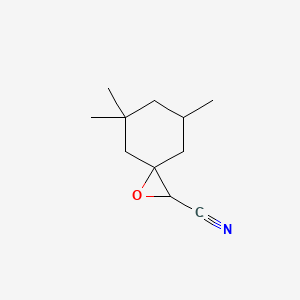 molecular formula C11H17NO B13195823 5,5,7-Trimethyl-1-oxaspiro[2.5]octane-2-carbonitrile 