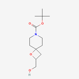 molecular formula C13H23NO4 B1319594 Tert-butyl 2-(hydroxymethyl)-1-oxa-7-azaspiro[3.5]nonane-7-carboxylate CAS No. 203662-53-7