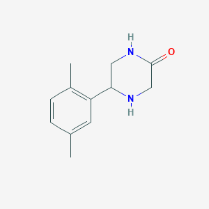 molecular formula C12H16N2O B13195991 5-(2,5-Dimethylphenyl)piperazin-2-one 