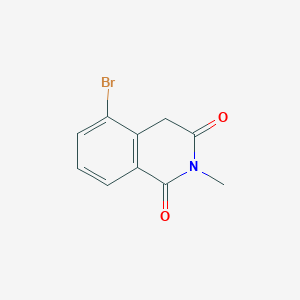 molecular formula C10H8BrNO2 B13196020 5-Bromo-2-methyl-1,2,3,4-tetrahydroisoquinoline-1,3-dione 