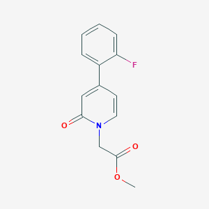 molecular formula C14H12FNO3 B13196031 Methyl 2-[4-(2-fluorophenyl)-2-oxo-1,2-dihydropyridin-1-yl]acetate 
