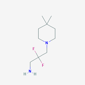 molecular formula C10H20F2N2 B13196112 3-(4,4-Dimethylpiperidin-1-yl)-2,2-difluoropropan-1-amine 