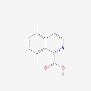 molecular formula C12H11NO2 B13196196 5,8-Dimethylisoquinoline-1-carboxylic acid 