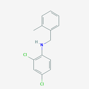 molecular formula C14H13Cl2N B1319620 2,4-Dichloro-N-(2-methylbenzyl)aniline CAS No. 940367-72-6
