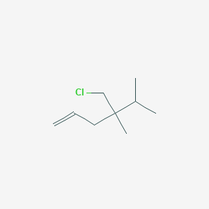 molecular formula C9H17Cl B13196213 4-(Chloromethyl)-4,5-dimethylhex-1-ene 