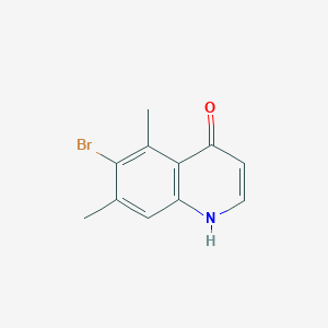 molecular formula C11H10BrNO B13196216 6-Bromo-5,7-dimethyl-1,4-dihydroquinolin-4-one 