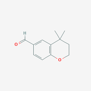 molecular formula C12H14O2 B1319626 4,4-Dimethylchroman-6-carbaldehyde CAS No. 107430-96-6