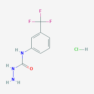 molecular formula C8H9ClF3N3O B131963 4-[3-(Trifluoromethyl)phenyl]semicarbazide hydrochloride CAS No. 153513-69-0