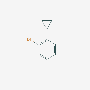 molecular formula C10H11Br B13196333 2-Bromo-1-cyclopropyl-4-methylbenzene 