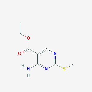 molecular formula C8H11N3O2S B131965 Ethyl 4-amino-2-(methylthio)pyrimidine-5-carboxylate CAS No. 776-53-4