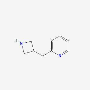 molecular formula C9H12N2 B13196592 Pyridine, 2-(3-azetidinylmethyl)- 