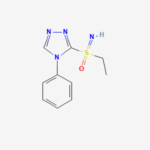 molecular formula C10H12N4OS B13196739 Ethyl(imino)(4-phenyl-4H-1,2,4-triazol-3-yl)-lambda6-sulfanone 