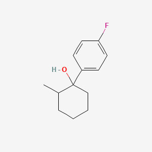 molecular formula C13H17FO B13196754 1-(4-Fluorophenyl)-2-methylcyclohexan-1-OL 