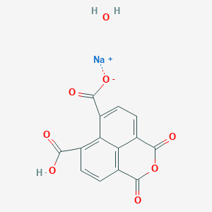 molecular formula C14H7NaO8 B131968 sodium;10-carboxy-2,4-dioxo-3-oxatricyclo[7.3.1.05,13]trideca-1(13),5,7,9,11-pentaene-8-carboxylate;hydrate CAS No. 141193-56-8