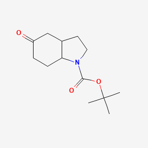 molecular formula C13H21NO3 B13196826 tert-Butyl 5-oxooctahydro-1H-indole-1-carboxylate 