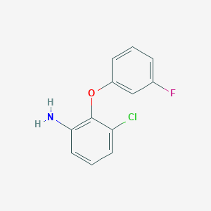 molecular formula C12H9ClFNO B1319688 3-Chloro-2-(3-fluorophenoxy)aniline CAS No. 937604-57-4