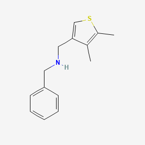 molecular formula C14H17NS B13197013 Benzyl[(4,5-dimethylthiophen-3-yl)methyl]amine 