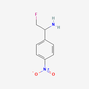 molecular formula C8H9FN2O2 B13197225 2-Fluoro-1-(4-nitrophenyl)ethan-1-amine 