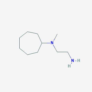 molecular formula C10H22N2 B13197255 N-(2-aminoethyl)-N-methylcycloheptanamine 