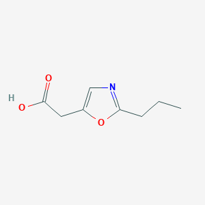 molecular formula C8H11NO3 B13197481 2-(2-Propyl-1,3-oxazol-5-yl)acetic acid 
