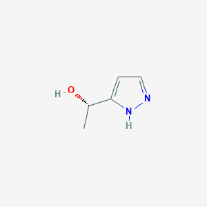 molecular formula C5H8N2O B13197499 (1S)-1-(1H-pyrazol-3-yl)ethan-1-ol 