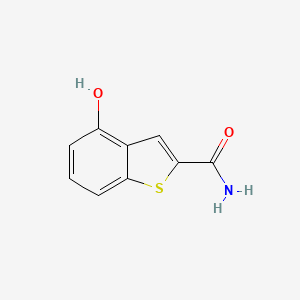 molecular formula C9H7NO2S B13197720 4-Hydroxy-1-benzothiophene-2-carboxamide 