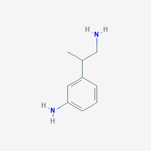 molecular formula C9H14N2 B13197860 3-(1-Aminopropan-2-yl)aniline 
