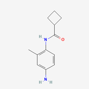 molecular formula C12H16N2O B1319796 N-(4-Amino-2-methylphenyl)cyclobutanecarboxamide CAS No. 926238-96-2